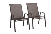 Haoyye 2 Piece Patio Chairs Outdoor Camping Folding Chairs Set with Armrest and High Backrest Breathable Textilene Fabric Portable Garden Lounge Chairs for Patio Pool Beach Yard Space Saving Design